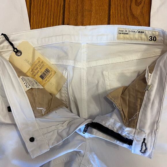 Rag & Bone Jeans Womens Size 30 Crop Bright White Denim RBW Quiet Lux Y2k - Picture 5 of 6